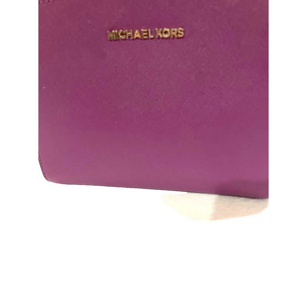 michael kors handbag crossbody used purple leather - Picture 4 of 8